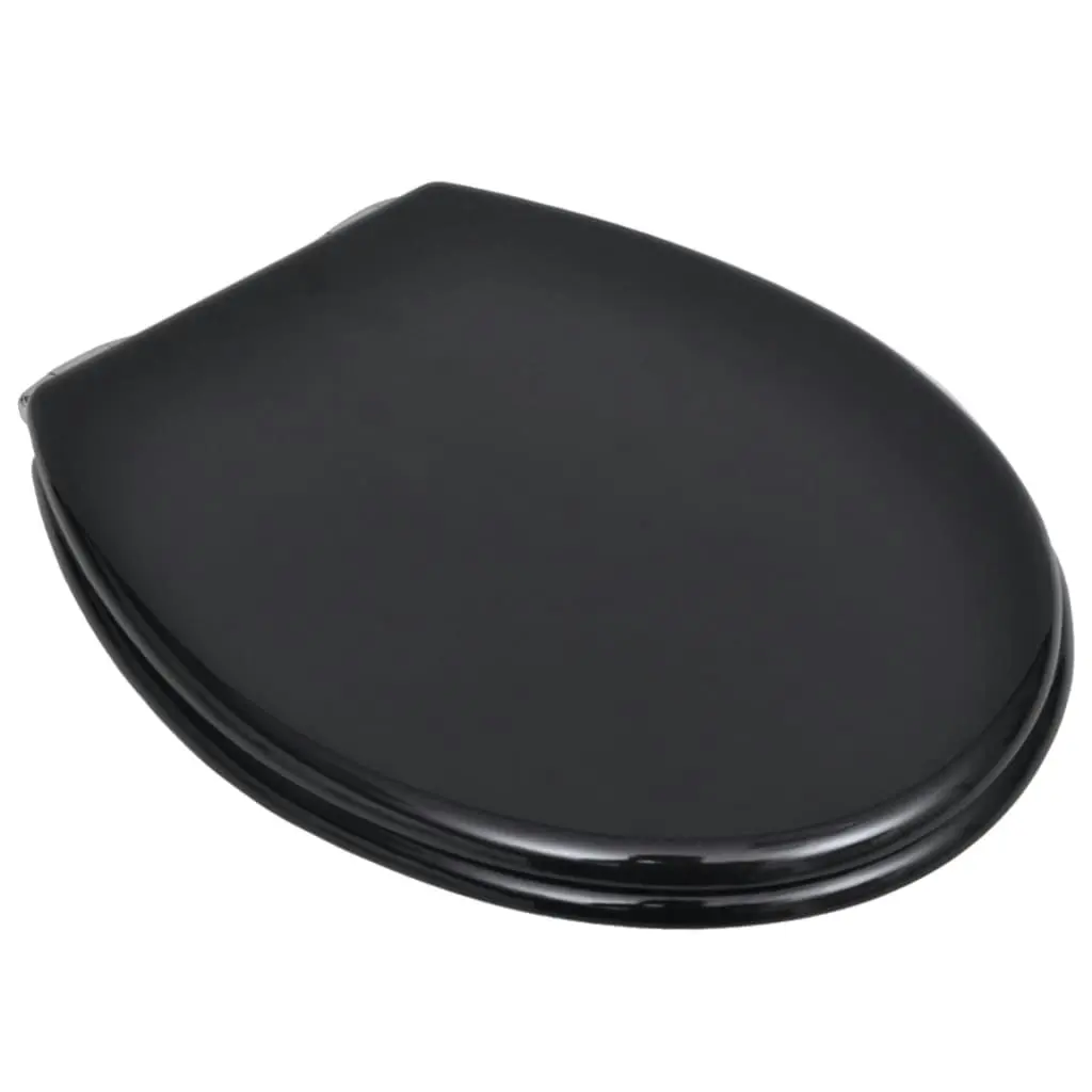 Toilet Seats with Soft Close Lids MDF Black 140799