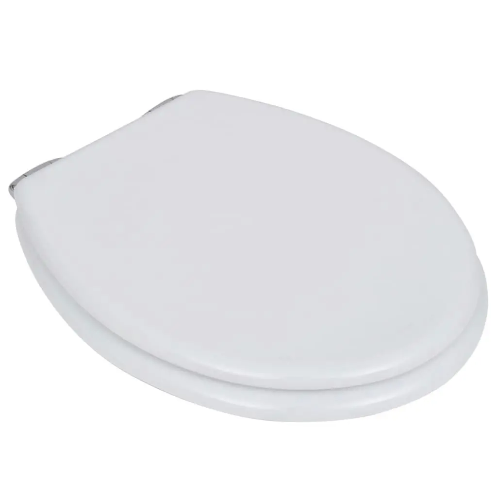 Toilet Seats with Soft Close Lids 2 pcs MDF White 275885