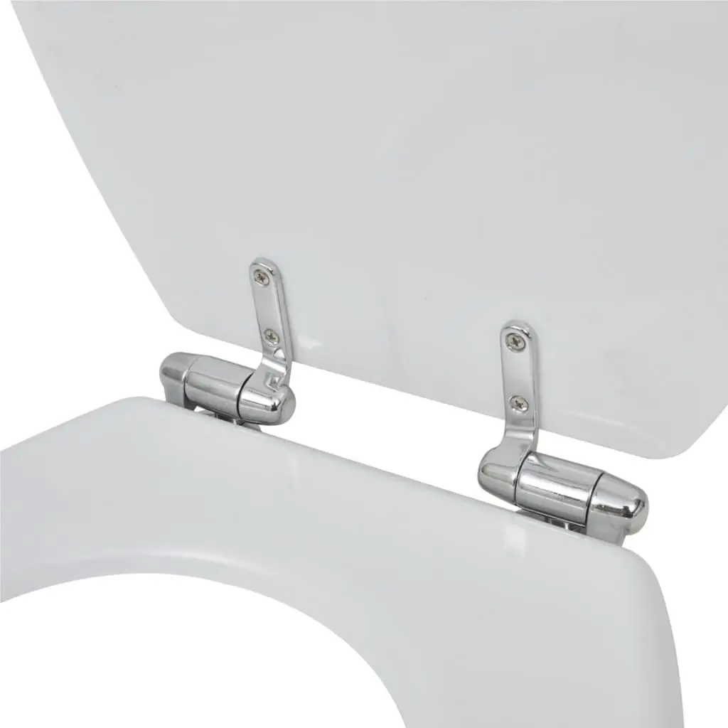 Toilet Seats with Soft Close Lids 2 pcs MDF White 275885