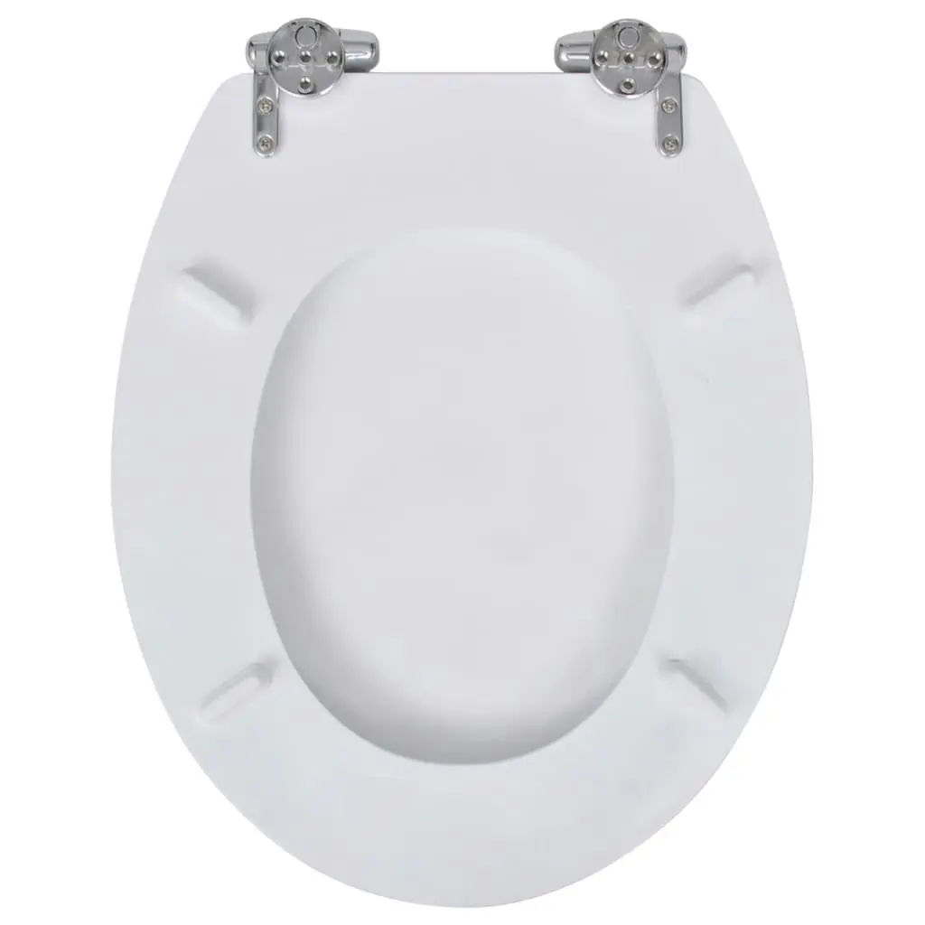 Toilet Seats with Soft Close Lids 2 pcs MDF White 275885