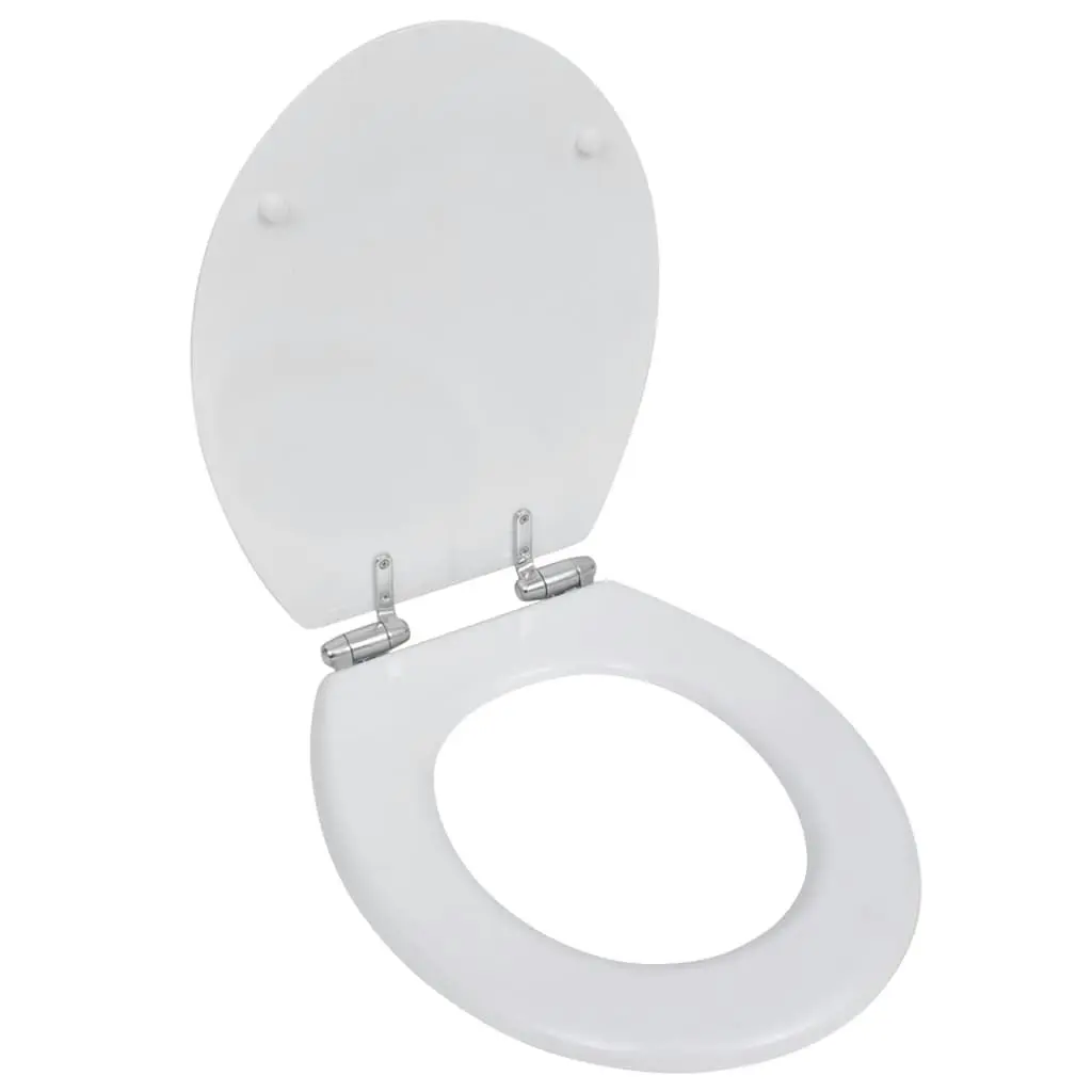 Toilet Seats with Soft Close Lids 2 pcs MDF White 275885