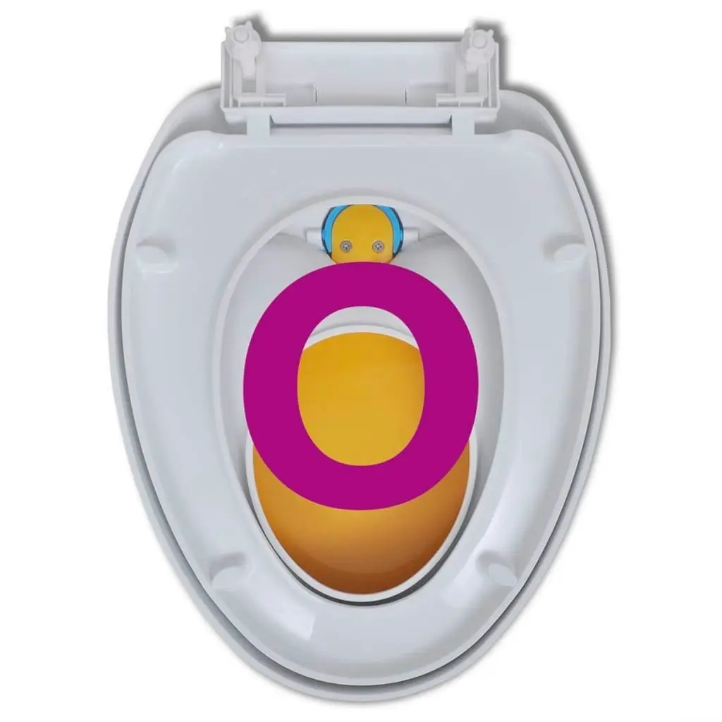 Toilet Seats with Soft Close Lids 2 pcs Plastic White and Yellow 275931