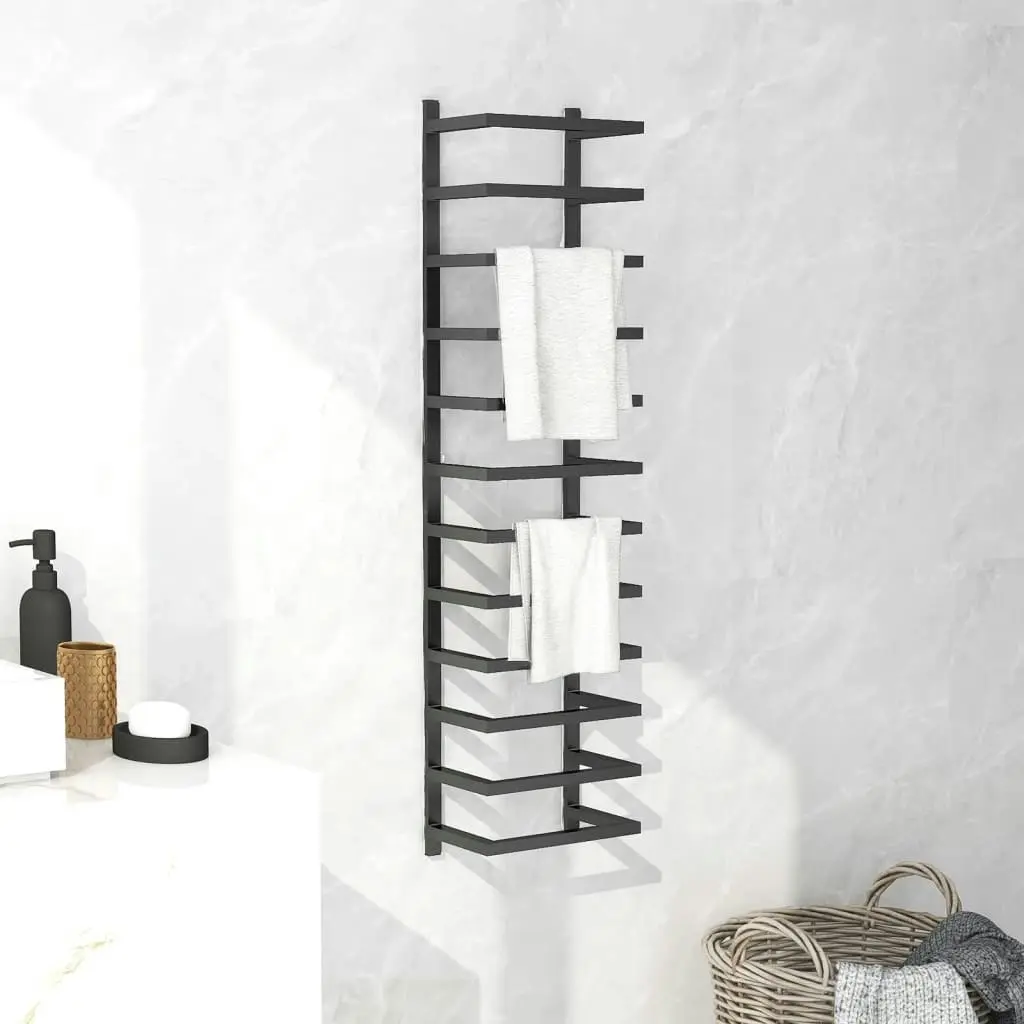 Towel Rack Black 24x12x96 cm Steel 336125