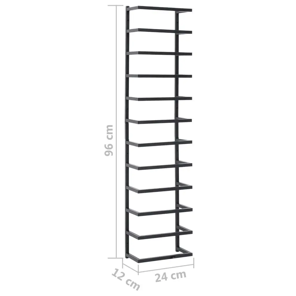 Towel Rack Black 24x12x96 cm Steel 336125