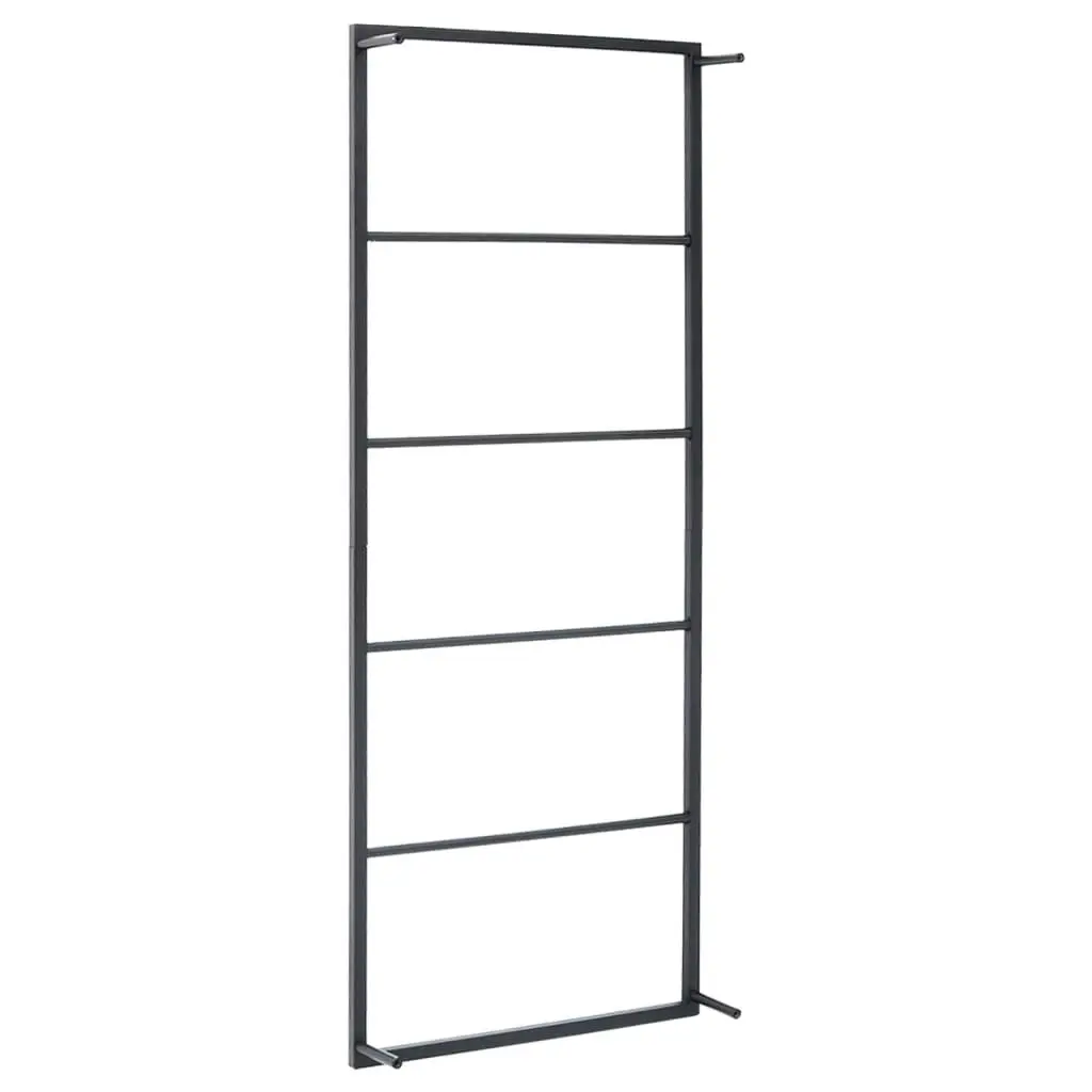 Towel Rack Black 45x10x115 cm Steel 336118