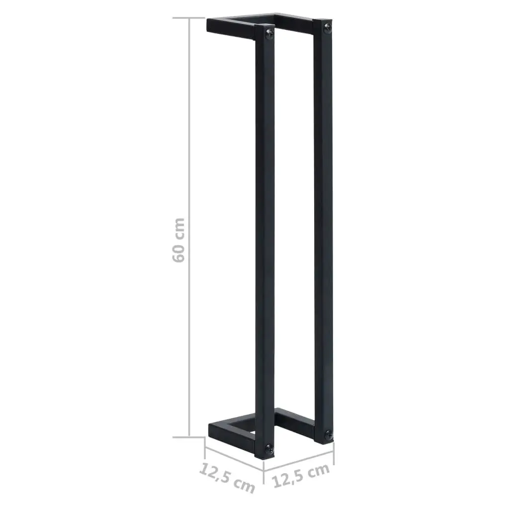 Towel Rack Black 12.5x12.5x60 cm Iron 325919