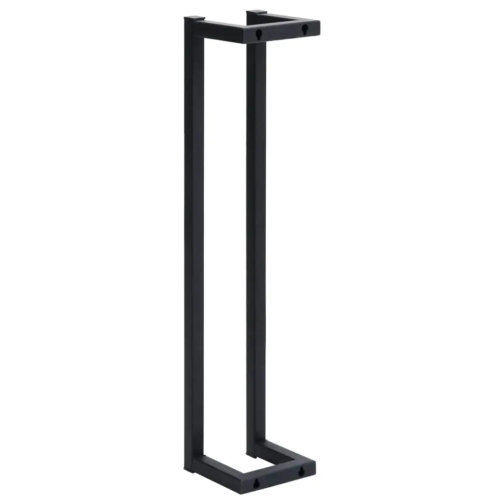 Towel Rack Black 12.5x12.5x60 cm Iron 325919