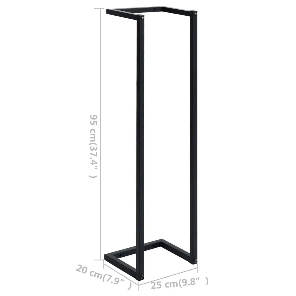 Towel Rack Black 25x20x95 cm Iron 325918