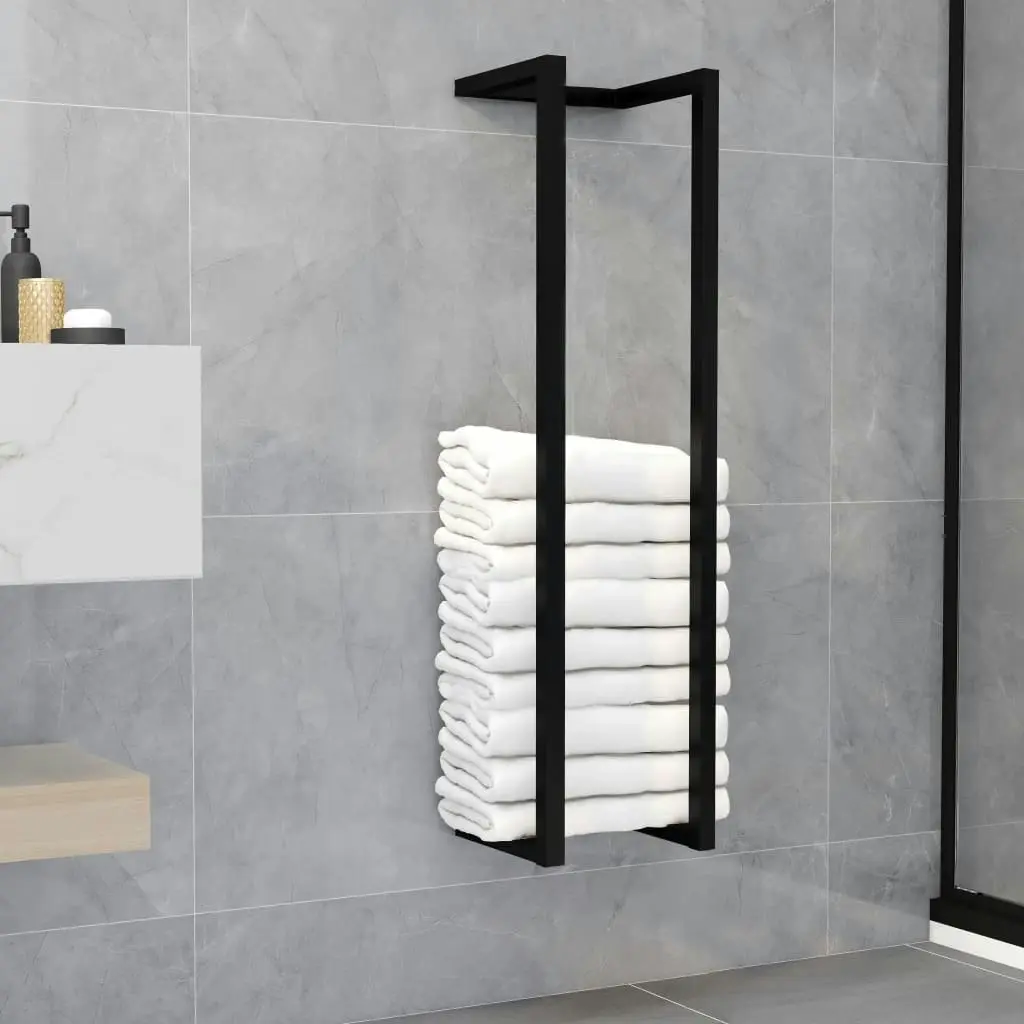 Towel Rack Black 25x20x95 cm Iron 325918