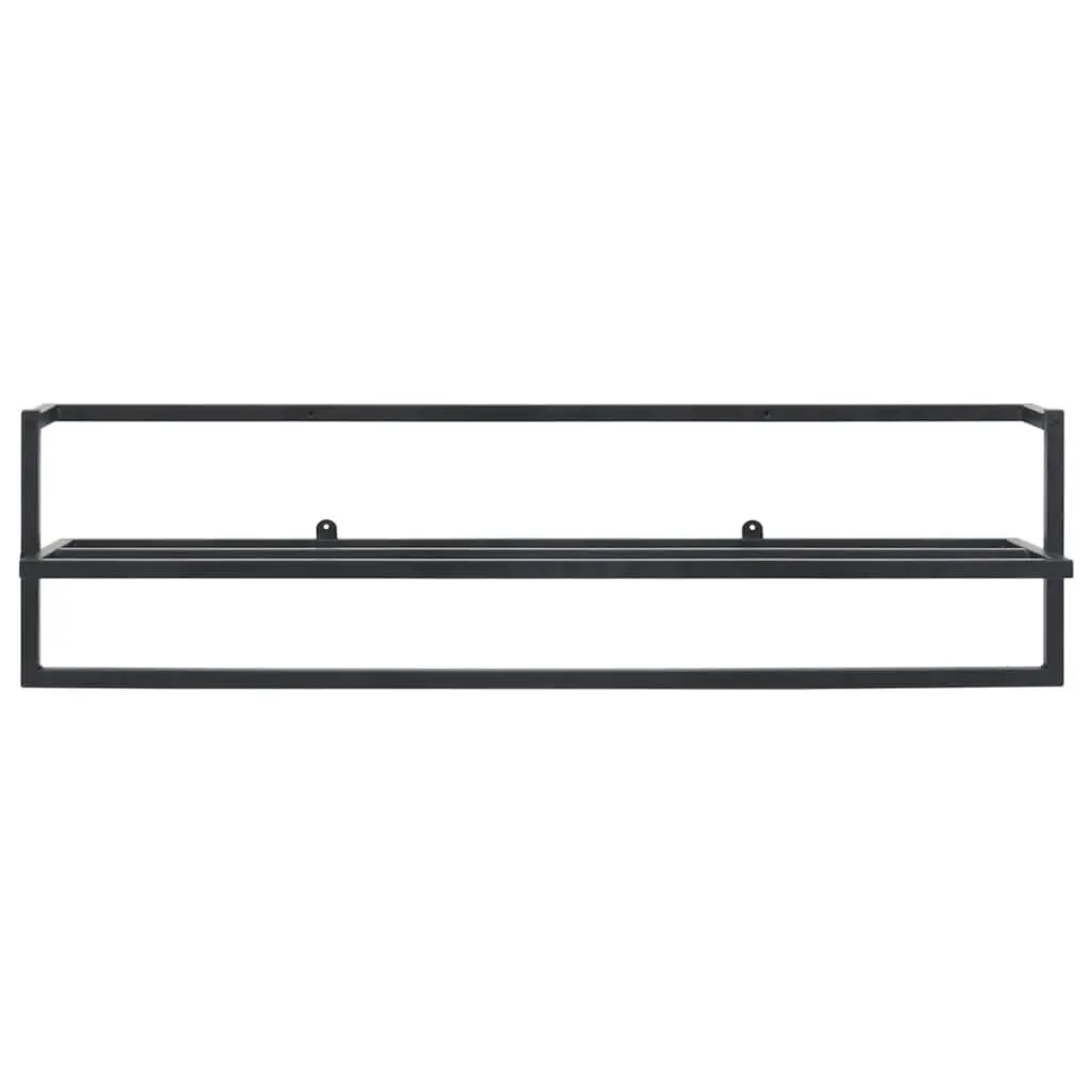 Towel Rack Black 95x25x22 cm Iron 336122