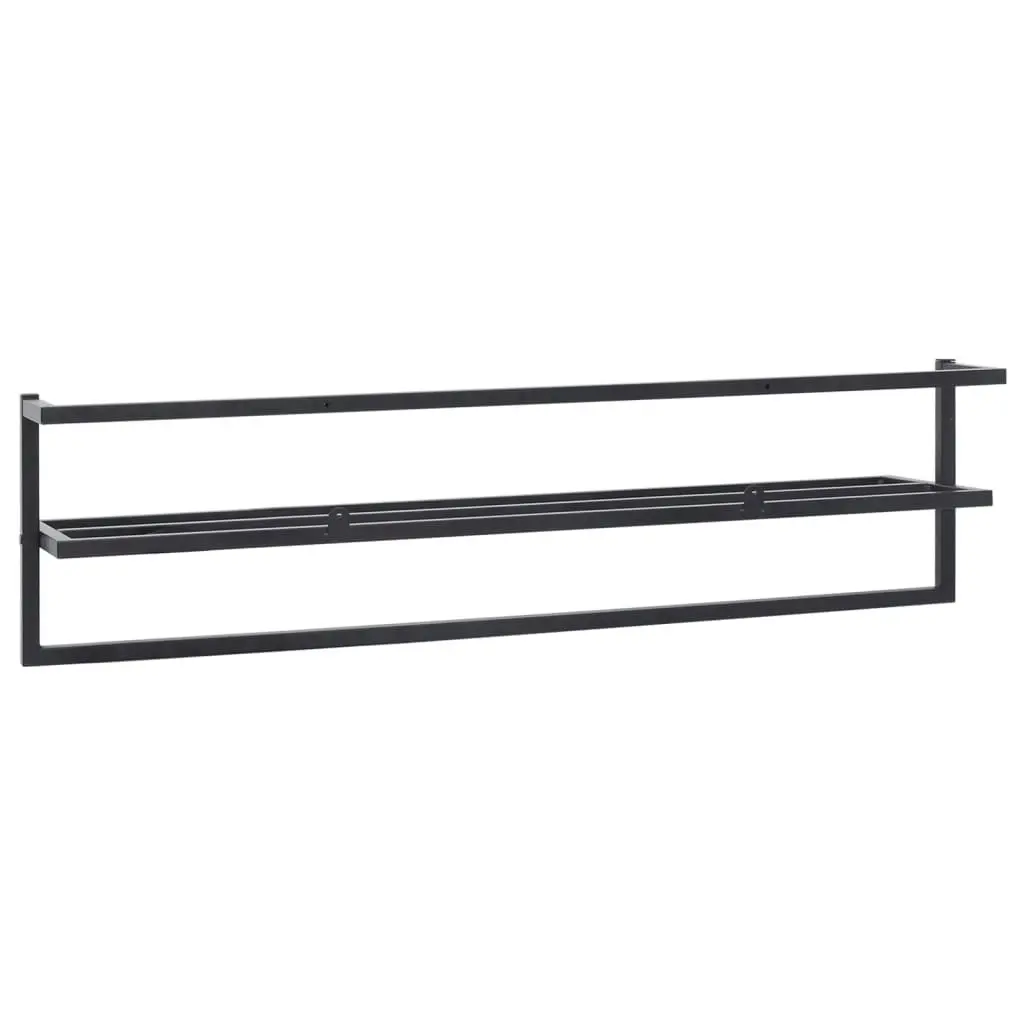 Towel Rack Black 95x25x22 cm Iron 336122