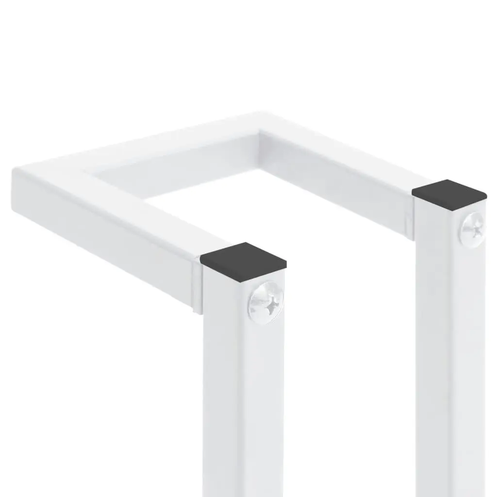 Towel Rack White 12.5x12.5x60 cm Steel 336116