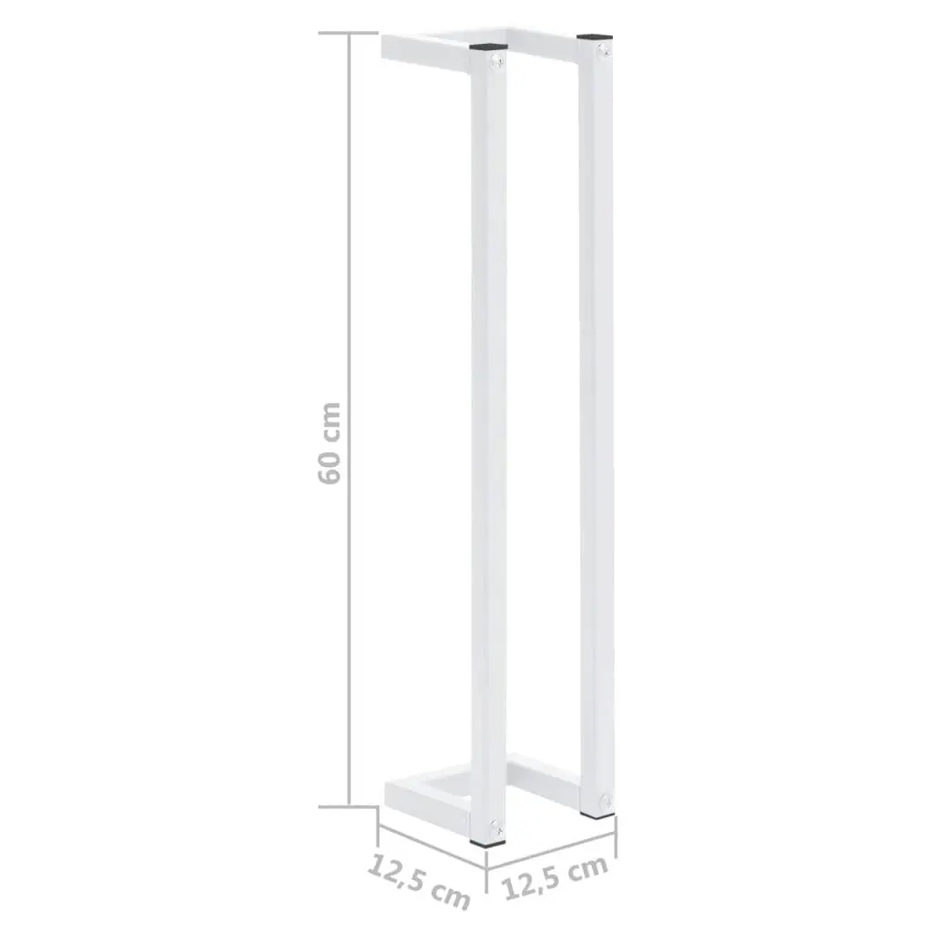 Towel Rack White 12.5x12.5x60 cm Steel 336116