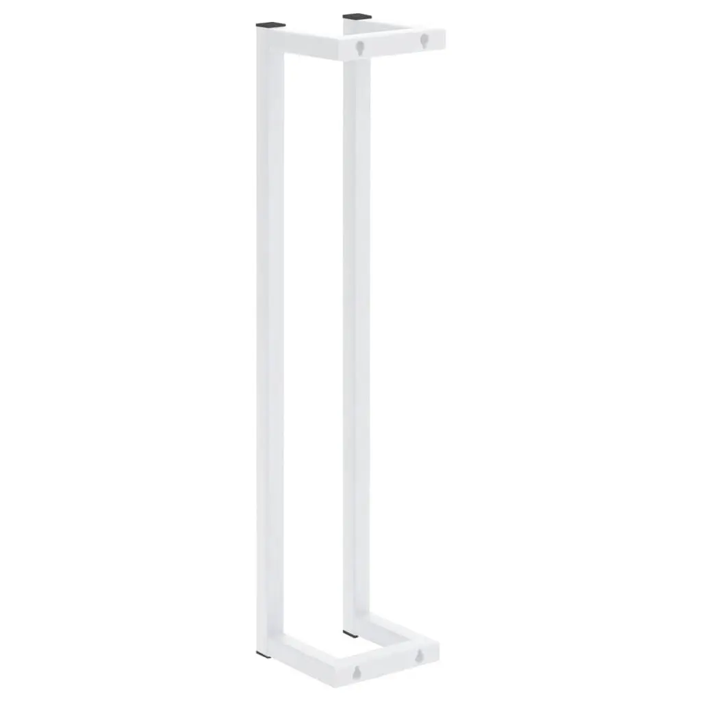 Towel Rack White 12.5x12.5x60 cm Steel 336116