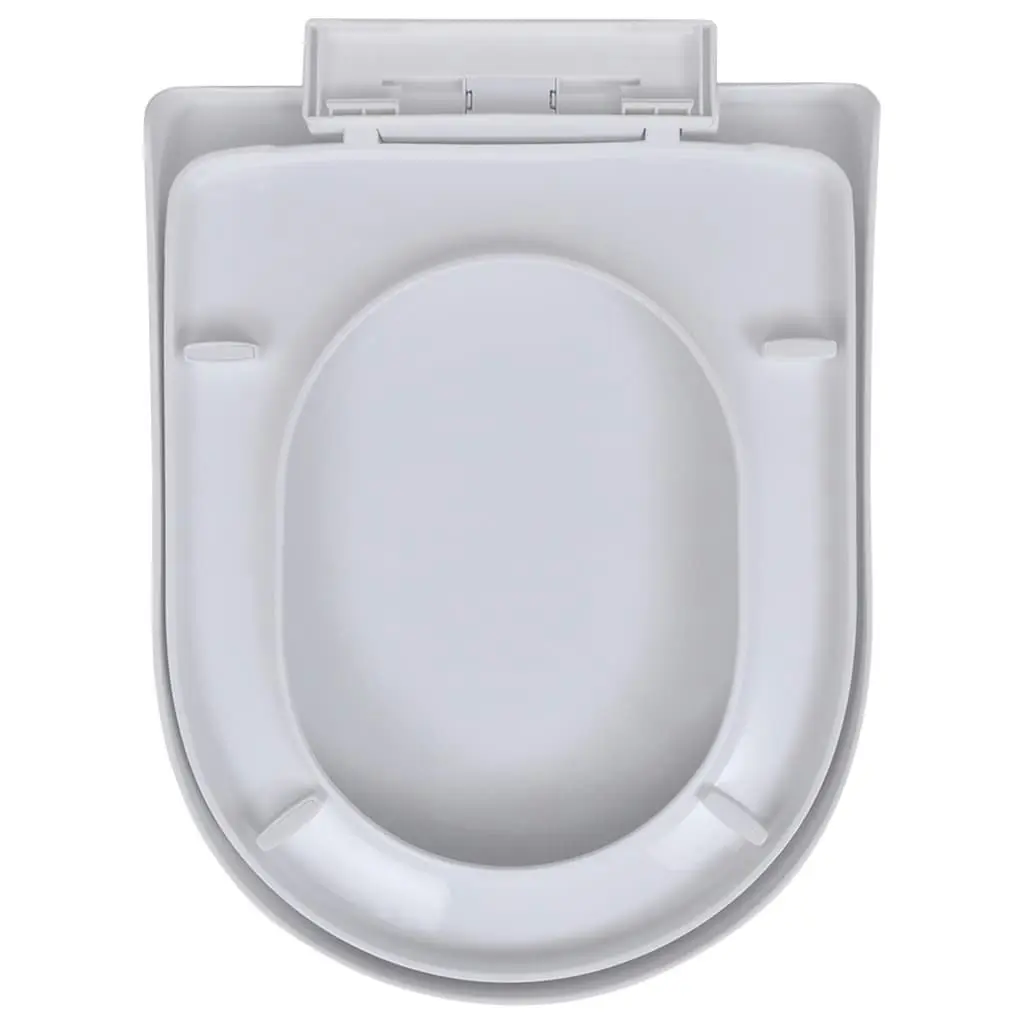 Toilet Seats with Soft Close Lids 2 pcs Plastic White 275928