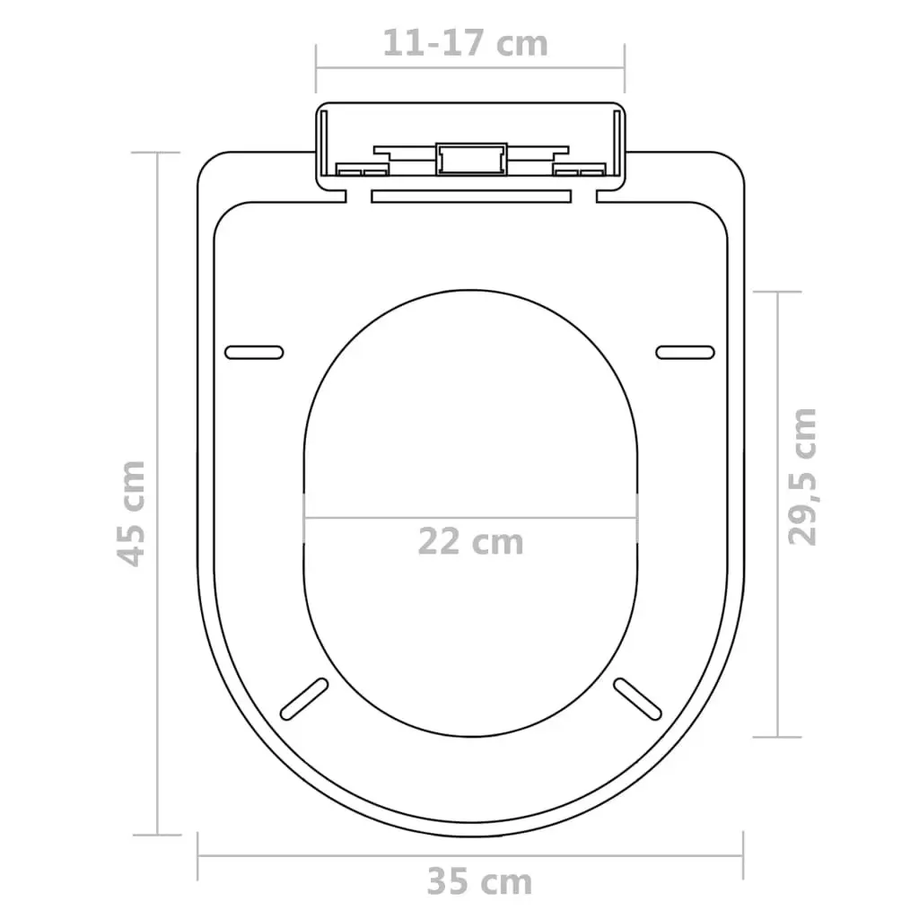 Toilet Seats with Soft Close Lids 2 pcs Plastic White 275928