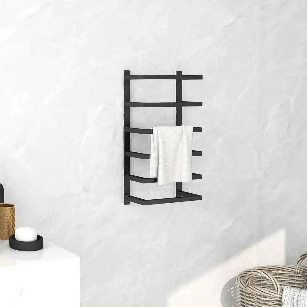 Towel Rack Black 24x12x48 cm Steel 336123