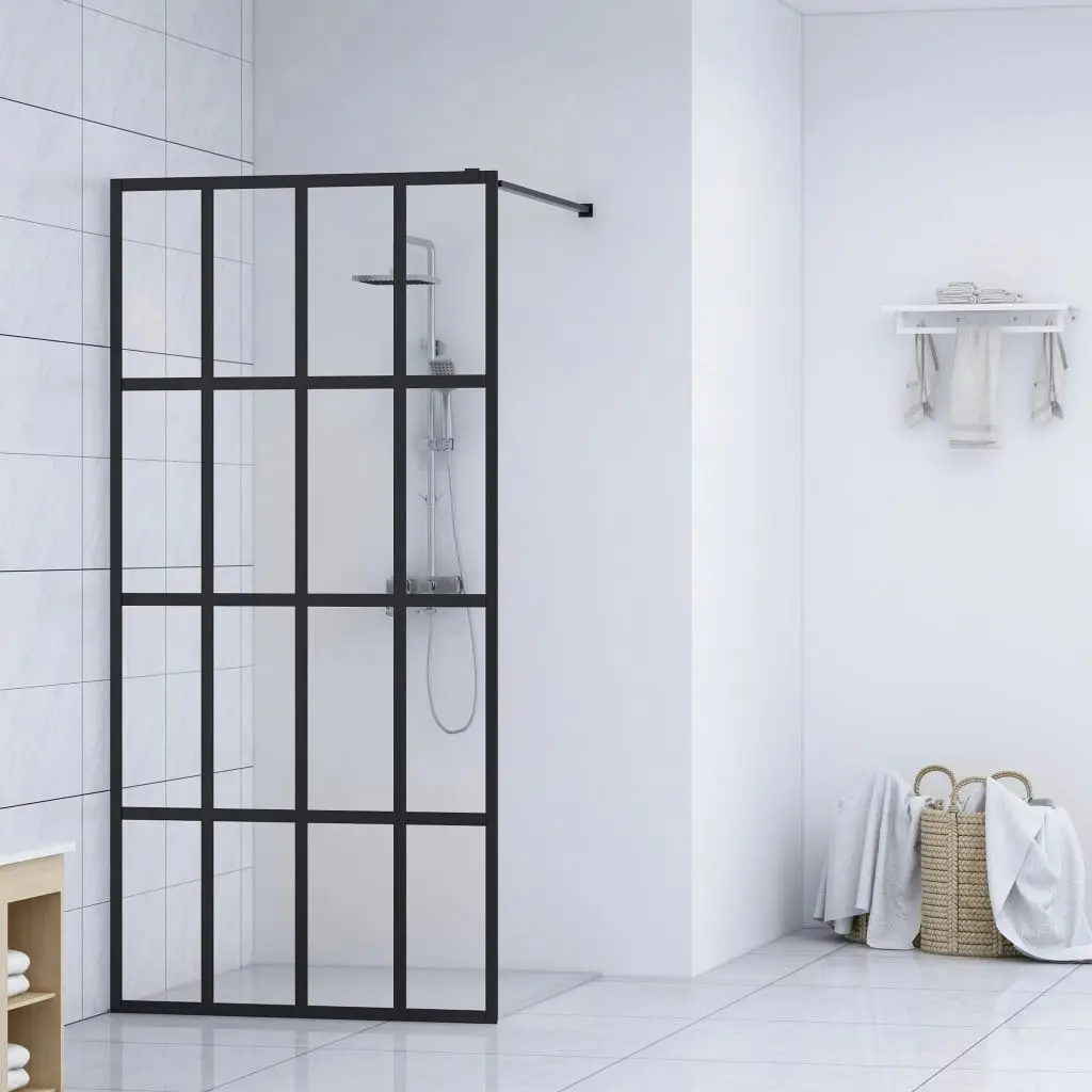 Walk-in Shower Screen Clear Tempered Glass 100x195 cm 145676