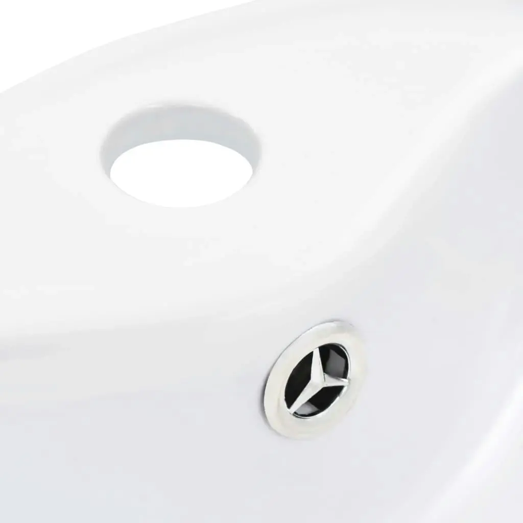 Wash Basin with Overflow 36x13 cm Ceramic White 143911