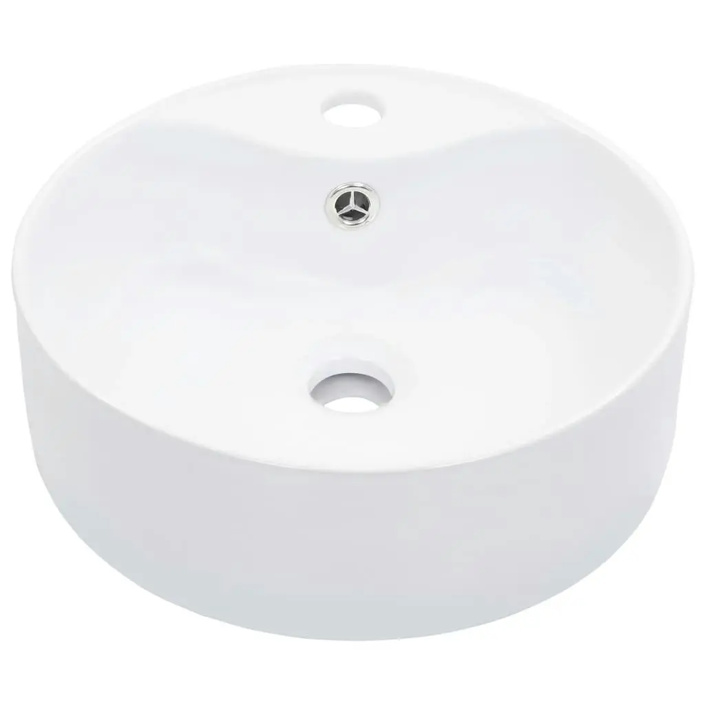 Wash Basin with Overflow 36x13 cm Ceramic White 143911