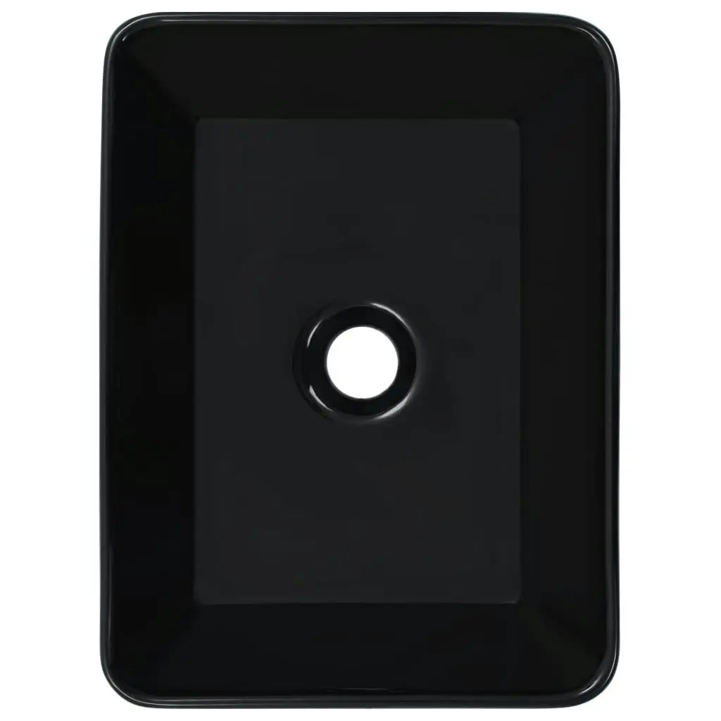 Wash Basin 40x30x13 cm Ceramic Black 143920