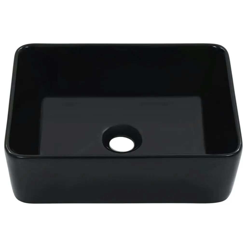 Wash Basin 40x30x13 cm Ceramic Black 143920