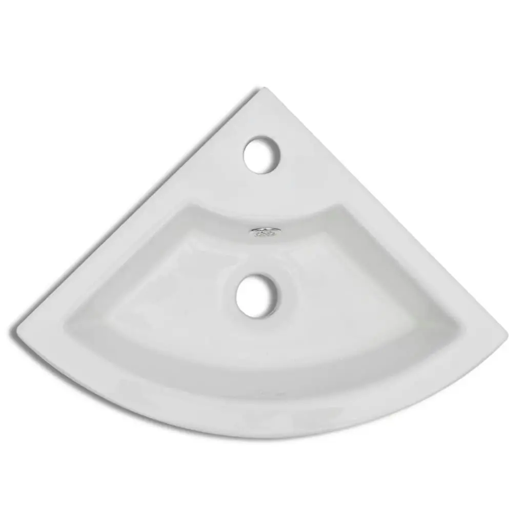 Wash Basin with Overflow 45x32x12.5 cm White 140697