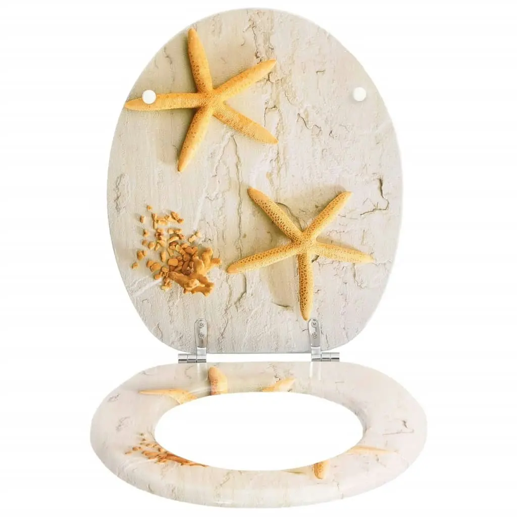 WC Toilet Seat MDF Lid Starfish 140805