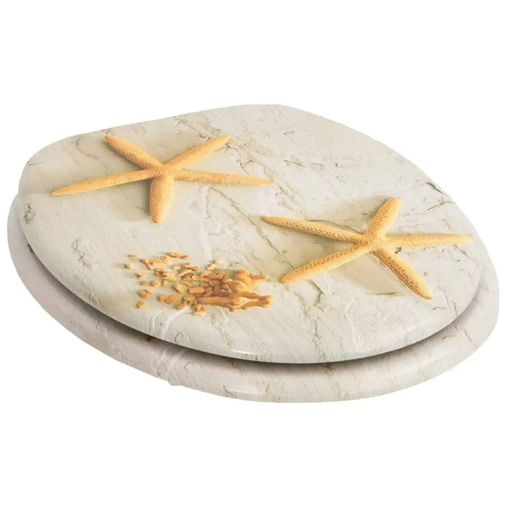 WC Toilet Seat MDF Lid Starfish 140805