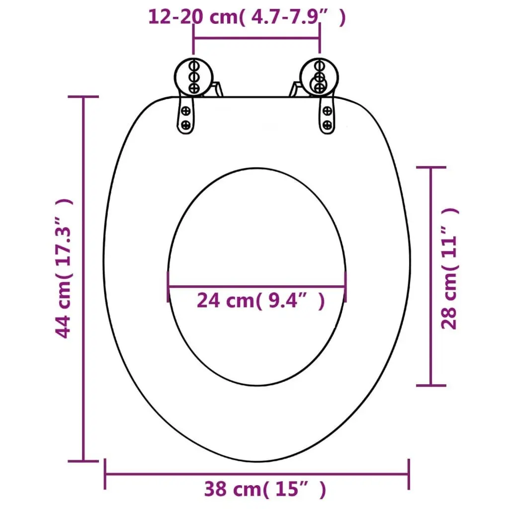 WC Toilet Seat with Lid MDF Penguin Design 146910