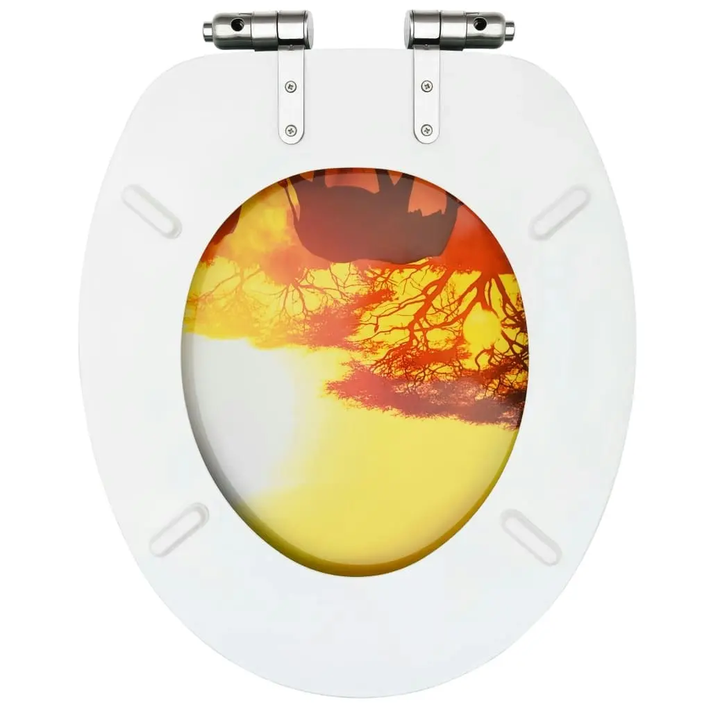 WC Toilet Seat with Soft Close Lid MDF Savanne Design 146919