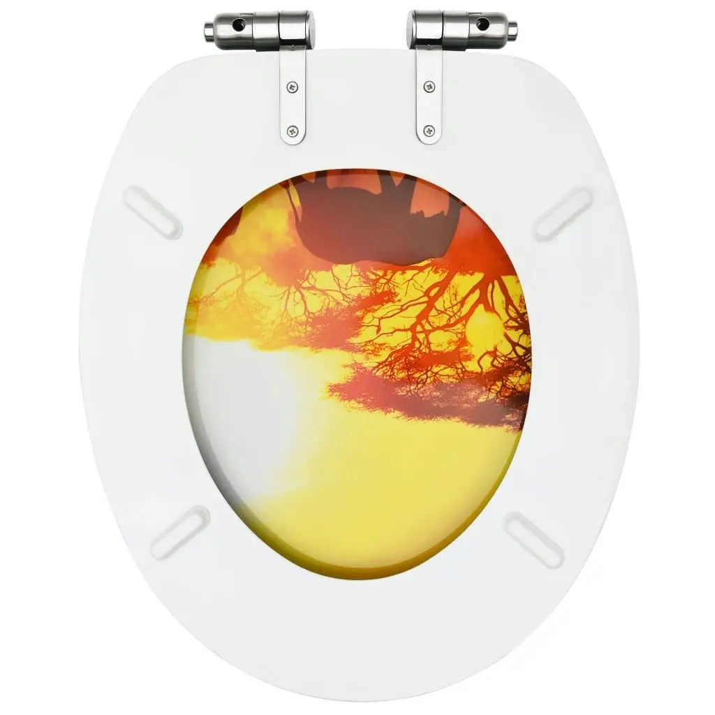 WC Toilet Seats with Soft Close Lid 2 pcs MDF Savanne Design 3056417