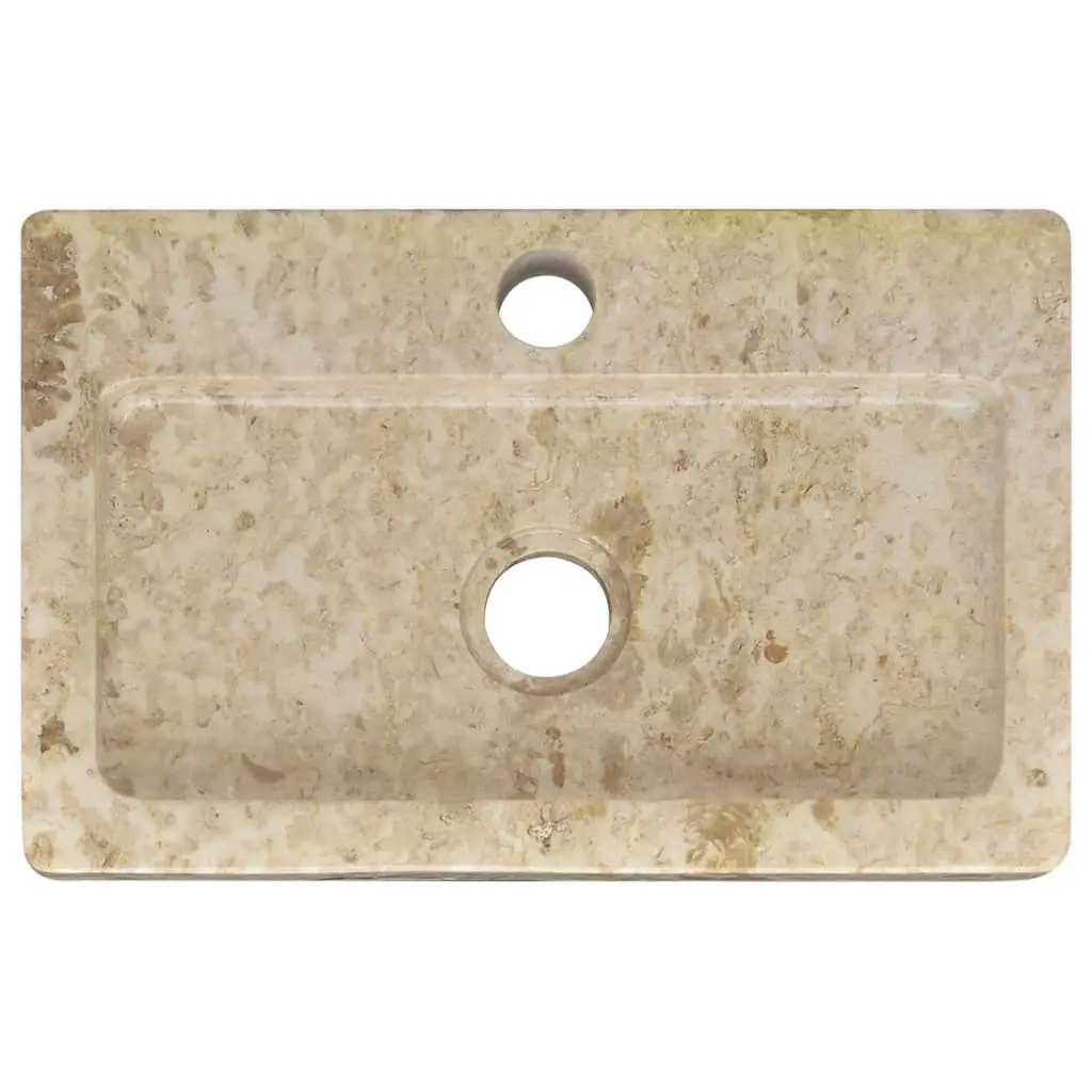 Wall-mounted Sink Cream 38x24x6.5 cm Marble 149186