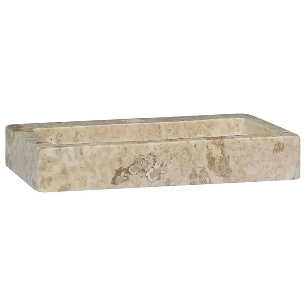 Wall-mounted Sink Cream 38x24x6.5 cm Marble 149186