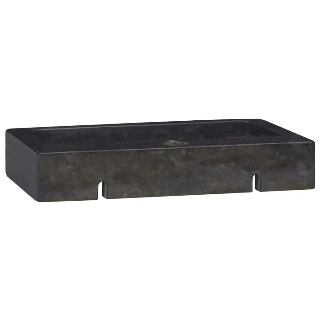 Wall-mounted Sink Black 38x24x6.5 cm Marble 149187