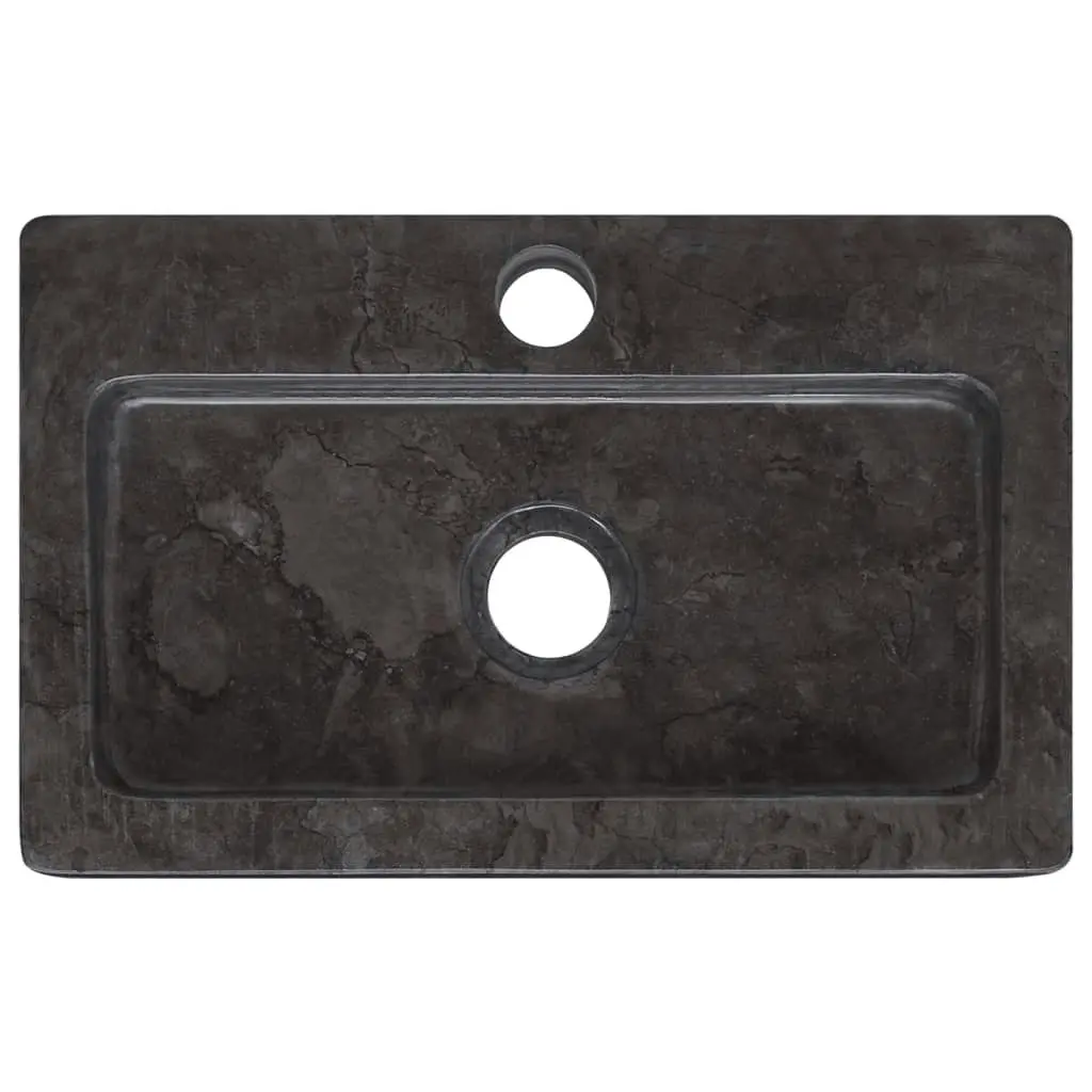 Wall-mounted Sink Black 38x24x6.5 cm Marble 149187