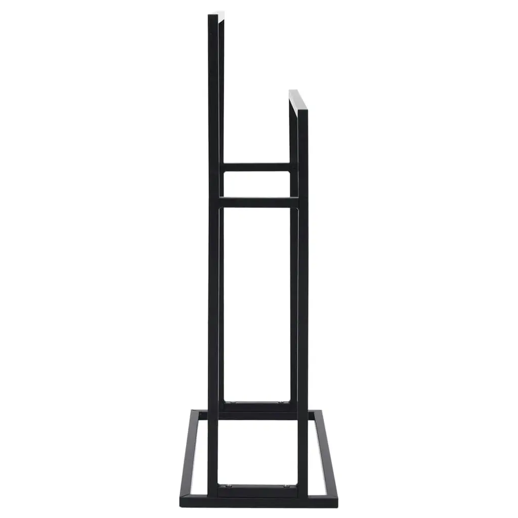 Freestanding Towel Rack Black 48x24x78.5 cm Iron 336127