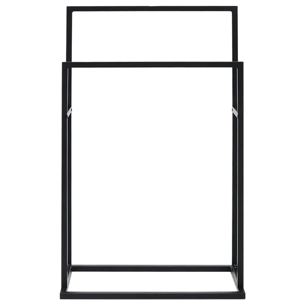 Freestanding Towel Rack Black 48x24x78.5 cm Iron 336127