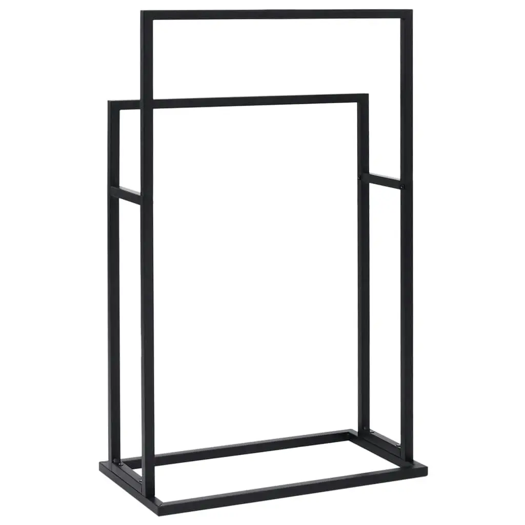 Freestanding Towel Rack Black 48x24x78.5 cm Iron 336127