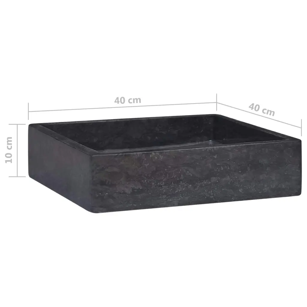 Sink Black 40x40x10 cm Marble 149169