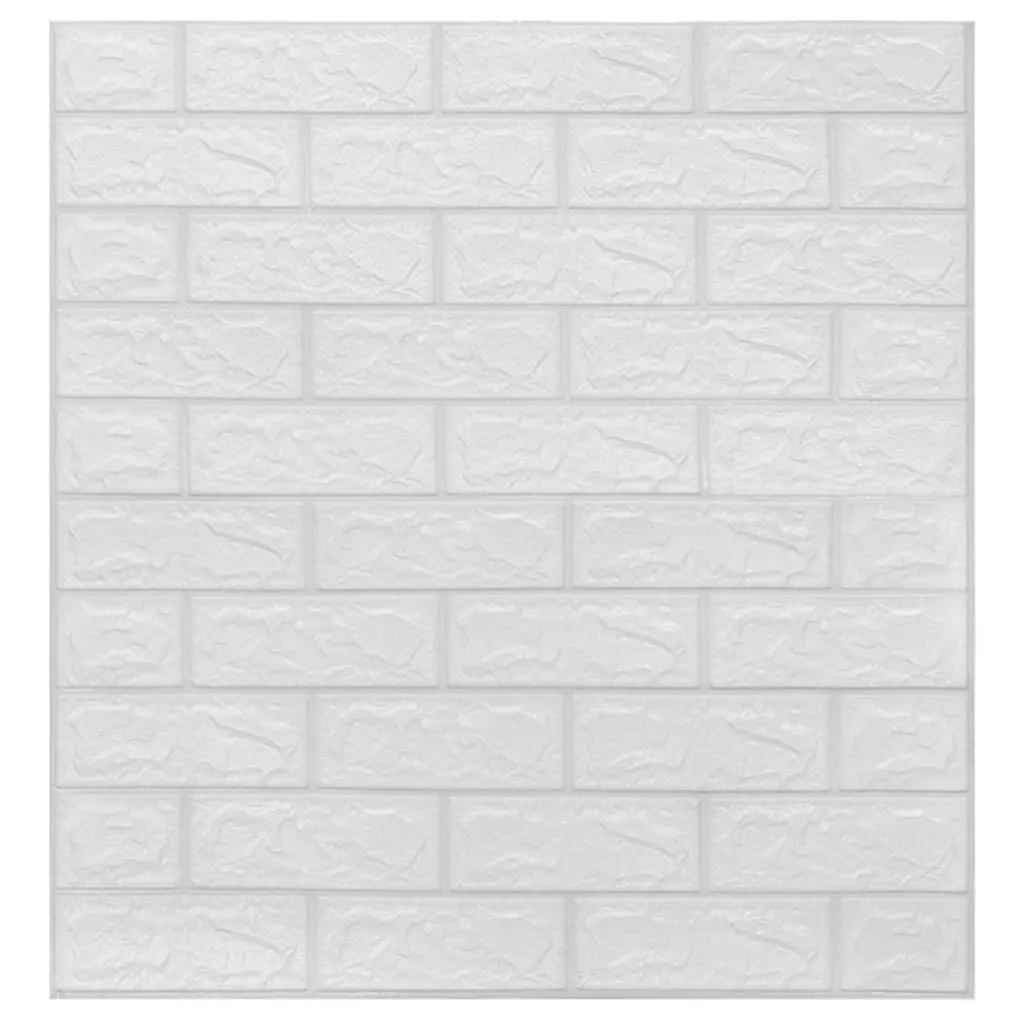 3D Wallpaper Bricks Self-adhesive 10 pcs White 150718