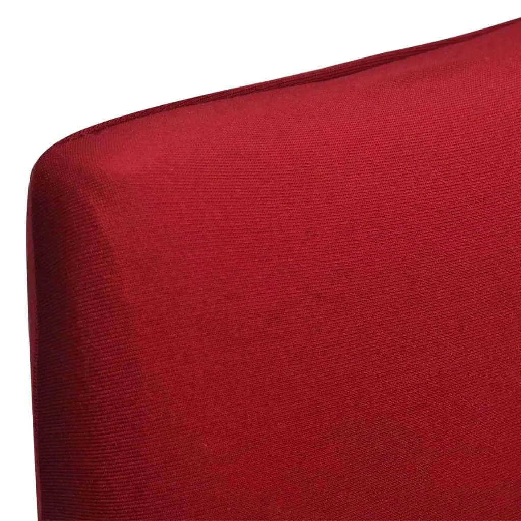 6 pcs Bordeaux Straight Stretchable Chair Cover 130379