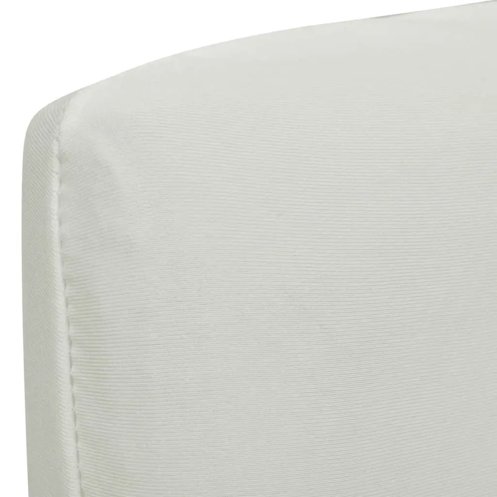 6 pcs Cream Straight Stretchable Chair Cover 130380