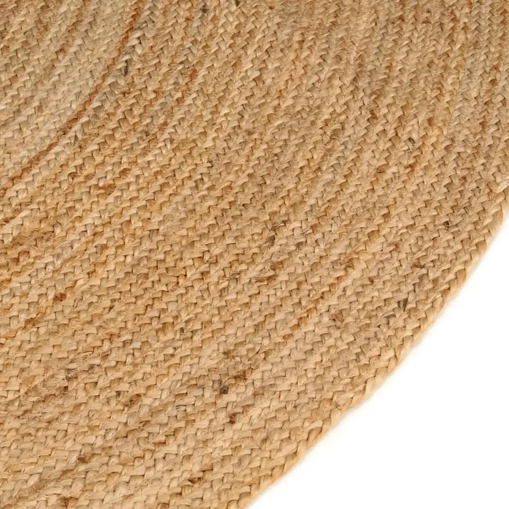 Area Rug Braided Jute 180 cm Round 343584