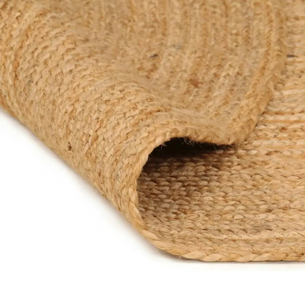 Area Rug Braided Jute 180 cm Round 343584