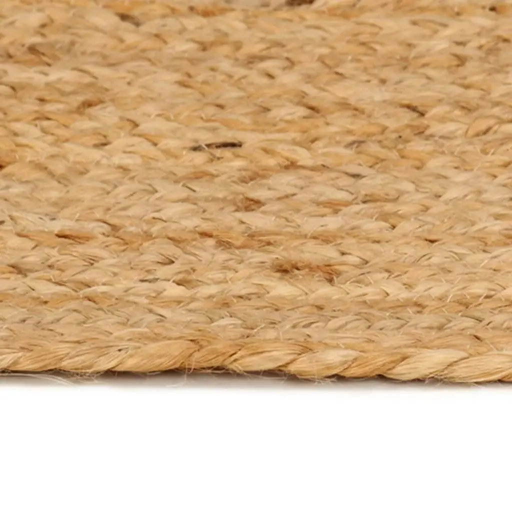 Area Rug Braided Jute 240 cm Round 343586