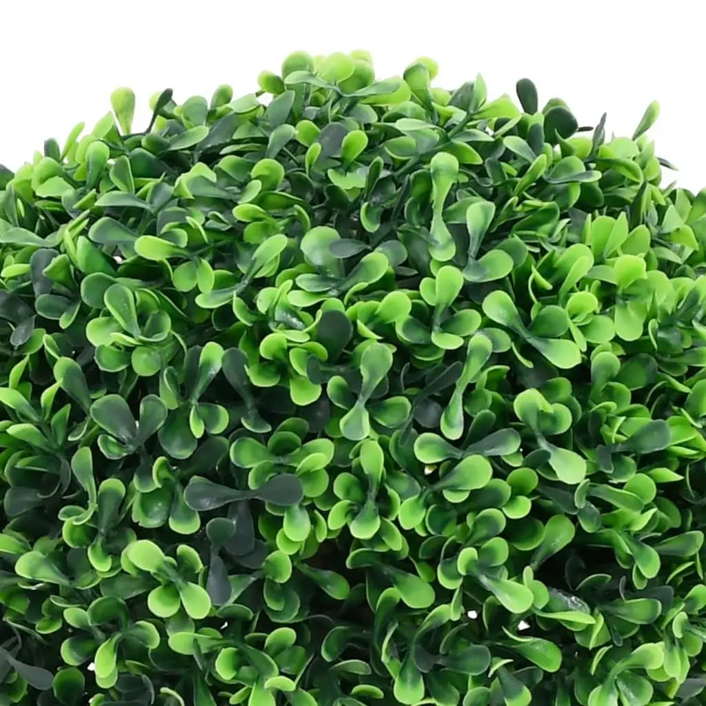 Artificial Boxwood Plants 2 pcs with Pots Ball Shaped Green 27 cm 336520