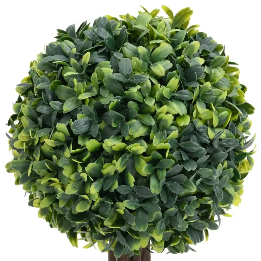 Artificial Boxwood Plants 2 pcs with Pots Ball Shaped Green 56 cm 336517