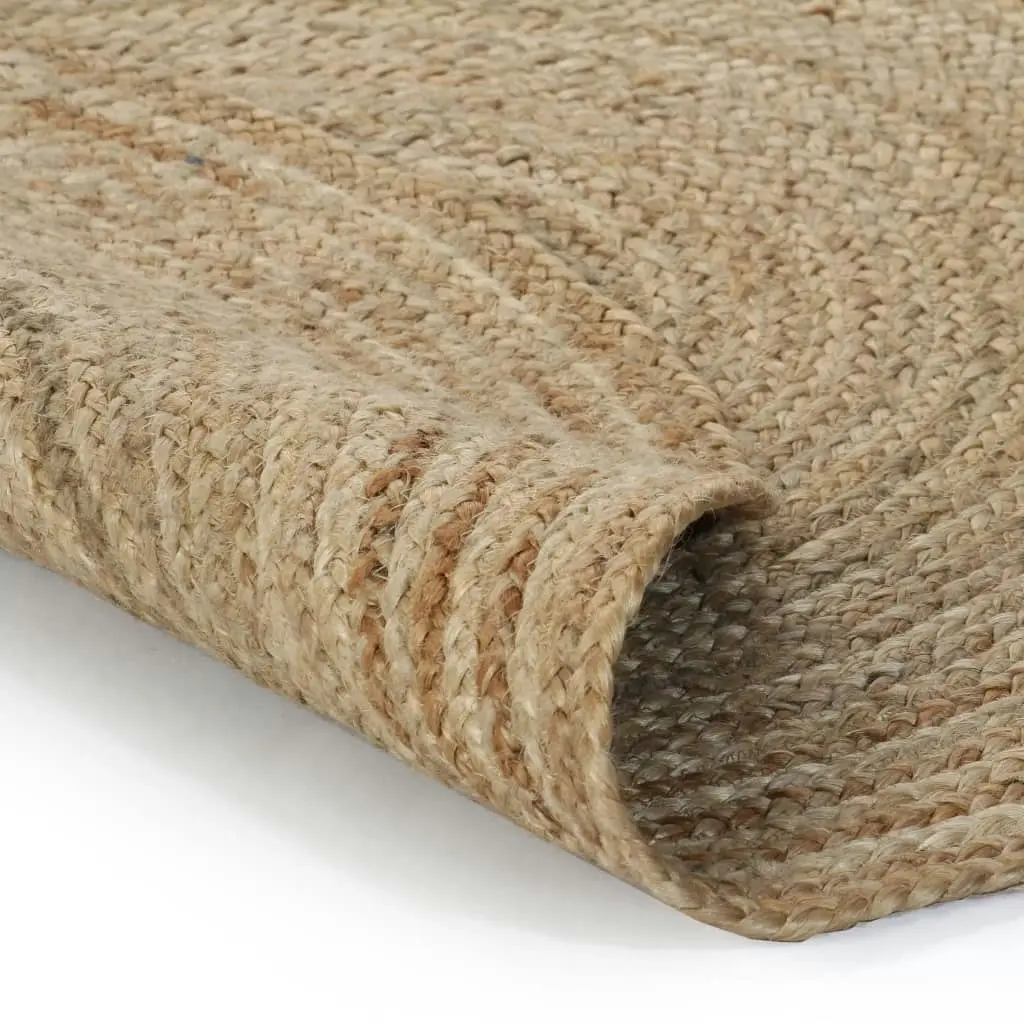 Area Rug Braided Jute 150 cm Round 245338