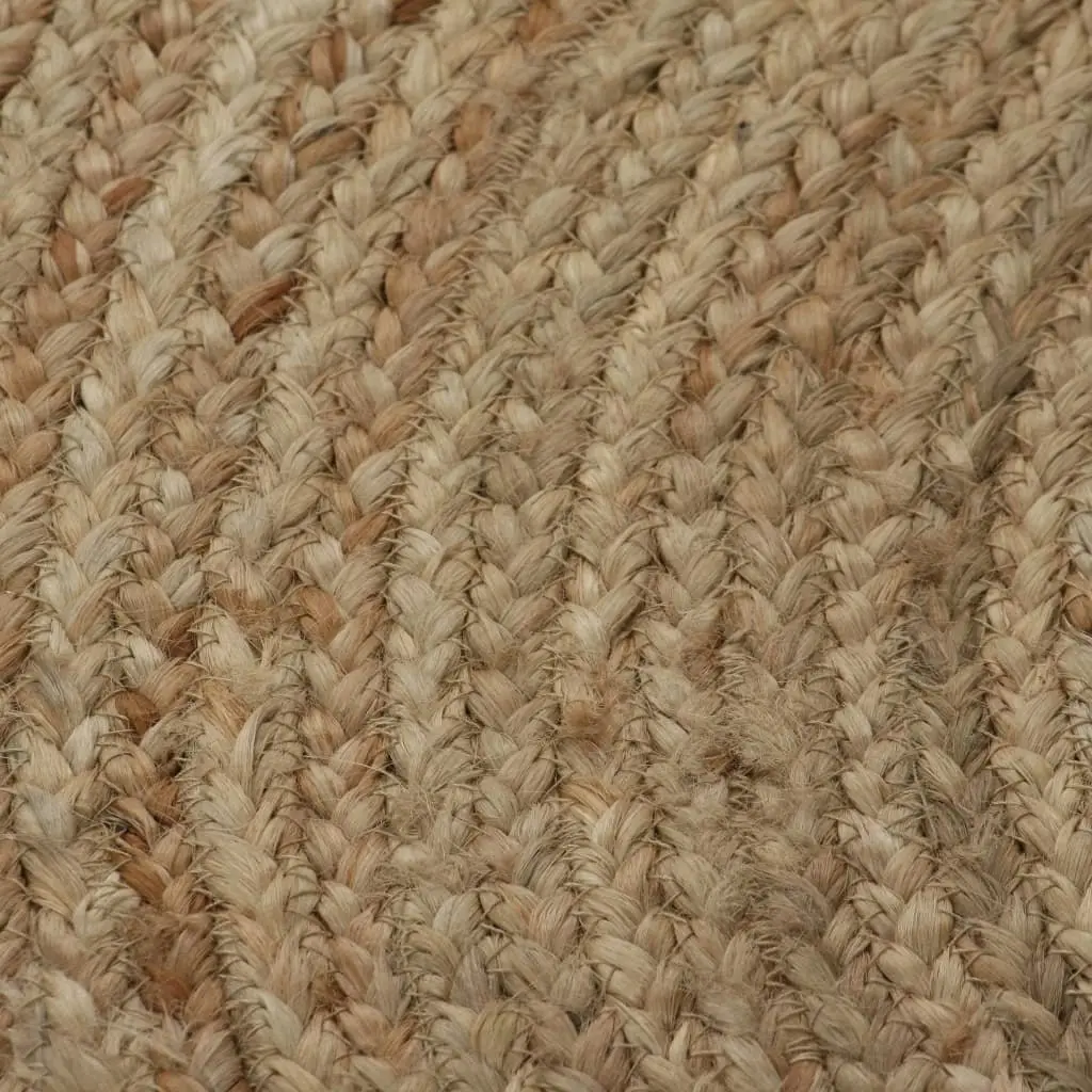 Area Rug Braided Jute 150 cm Round 245338